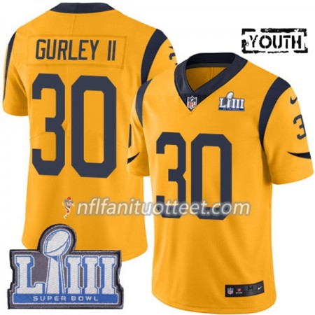 Lasten Los Angeles Rams NFL Pelipaita Todd Gurley II 30 Nike Keltainend 2019 Super Bowl LIII